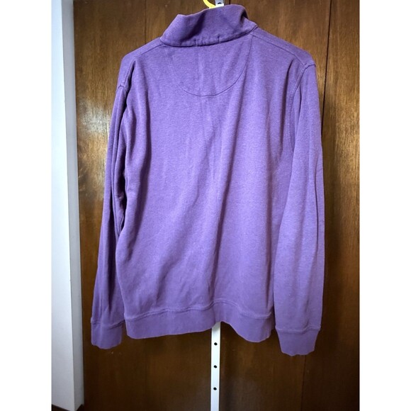 Vintage Peter Millar Pullover Mens Large Purple Performance Quarter Zip Logo L - Picture 5 of 5